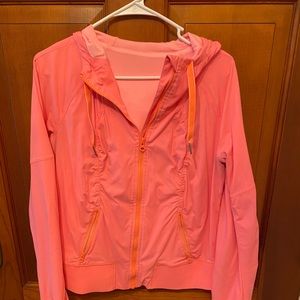 Lululemon peach full zip sweatshirt.